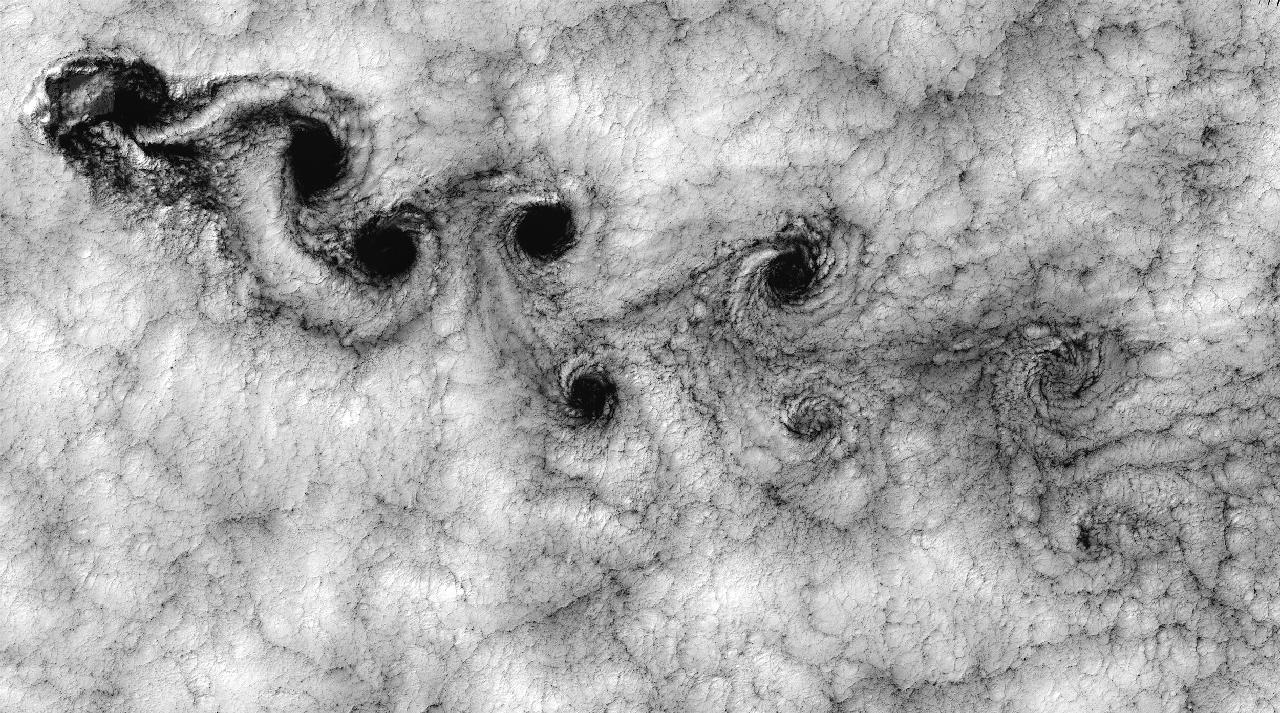 Chaos: A vortex street of clouds.