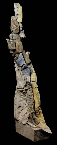 'Seated Figure with Yellow Flame', porcelain, stoneware and clay sculpture by --Stephen De Staebler--, 1985, --Smithsonian American Art Museum--