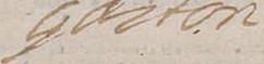 Signature of Gaston of France, Duke of Orléans at the marriage of the Duke of Enghien and Claire Clémence de Maillé on 7 February 1641
