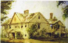 May Alcott Nieriker - Orchard House - watercolor - before 1879