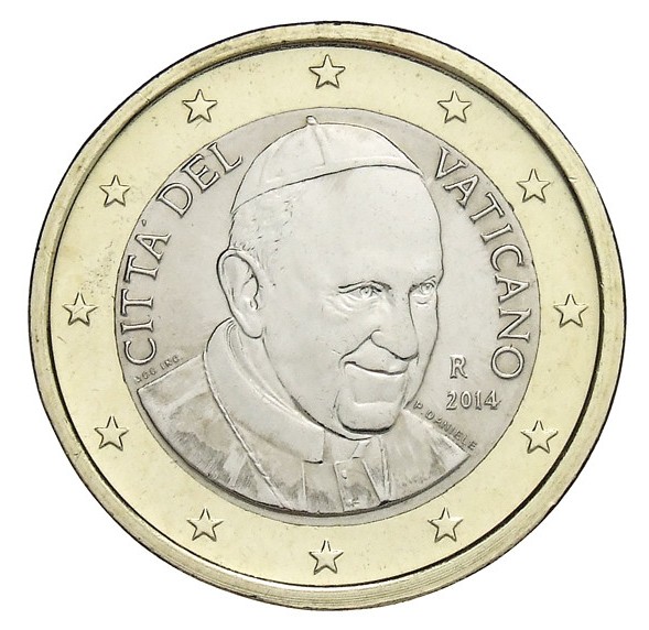 1€-Vatican Franciscus-Revers