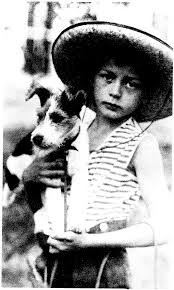 Edith Hallett Bethune, "John E. (Jackie) Bethune and Terrier," c. 1937