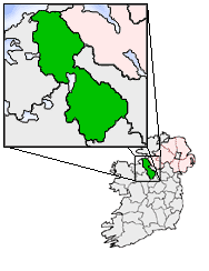 Ireland map County Leitrim Magnified