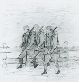 Horace Pippen, Three Soliders on March, War Diary Notebooks
