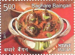 Baghare baingan on 2017 stamp of India