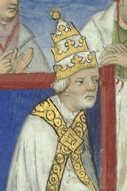 Français 2810, fol. 134v, Benoît XII et messagers de Chine (cropped 2)