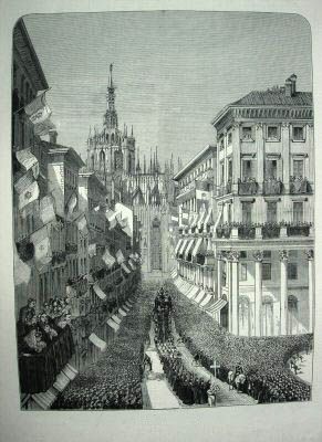 The Funeral Procession at Milan, Italy