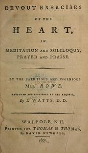 "Devout Exercises of the Heart in Meditation and Soliloquy, Prayer and Praise" (1737)