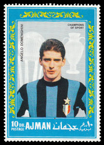 Ajman 1968-08-25 stamp - Angelo Domenghini.jpg