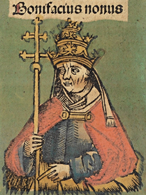 Nuremberg Chronicle f 232v Bonifacius IX