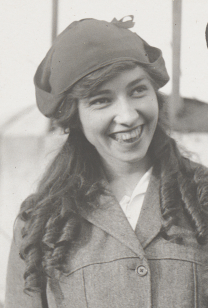 Face detail circa 1914-1915, Katherine Stinson (cropped)