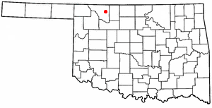 Location of Alva within Oklahoma