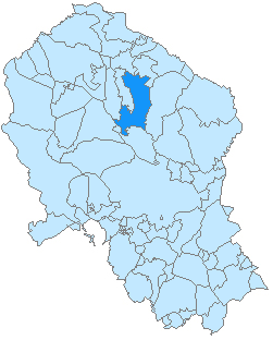 Location of Pozoblanco in the province of Córdoba.