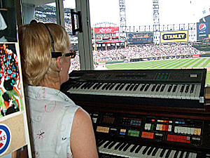 Nancy Faust in Cellular Field organ booth 2010-09-27 1