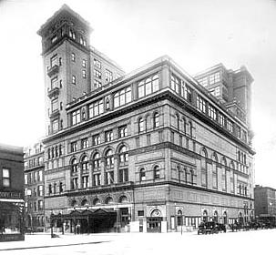 Carnegie Hall, 1899, showing added studio towers