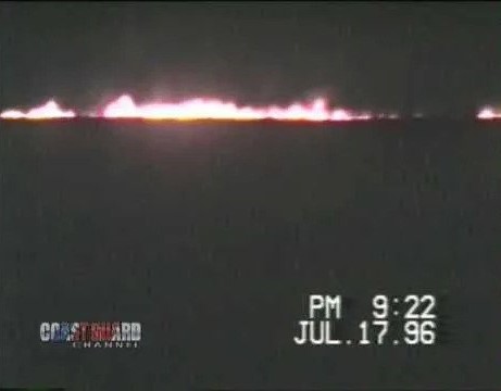 Burning Wreckage of TWA flight 800