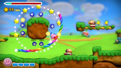 Kirby and the Rainbow Curse Wii U gameplay screenshot