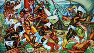 Mutiny on the Amistad by Hale Woodruff, 1938