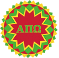 An informal crest for ΑΠΩ, as used on their website.