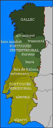 Blocs dialectals del portuguès peninsular