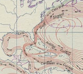 Ocean currents 1943 Gulf Stream