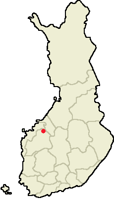 Location of Evijärvi in Finland