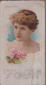 Circa 1890 Gaiety Girl Cigar Box Card