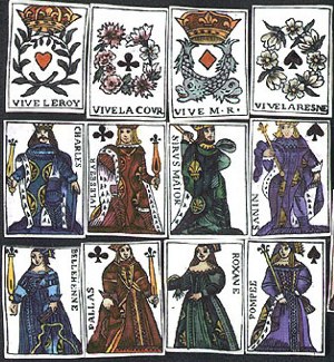 Medieval gambling cards