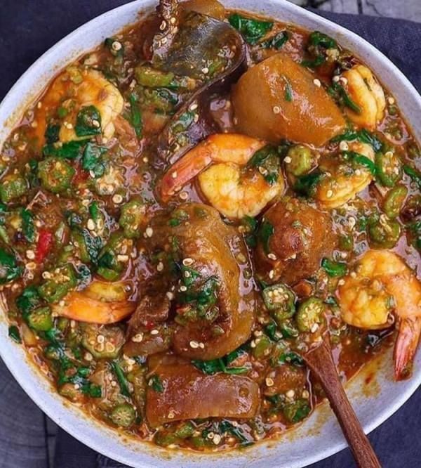 Okro_soup_with_shrimps,dried_fish,cow_leg_and_tail_with_meat