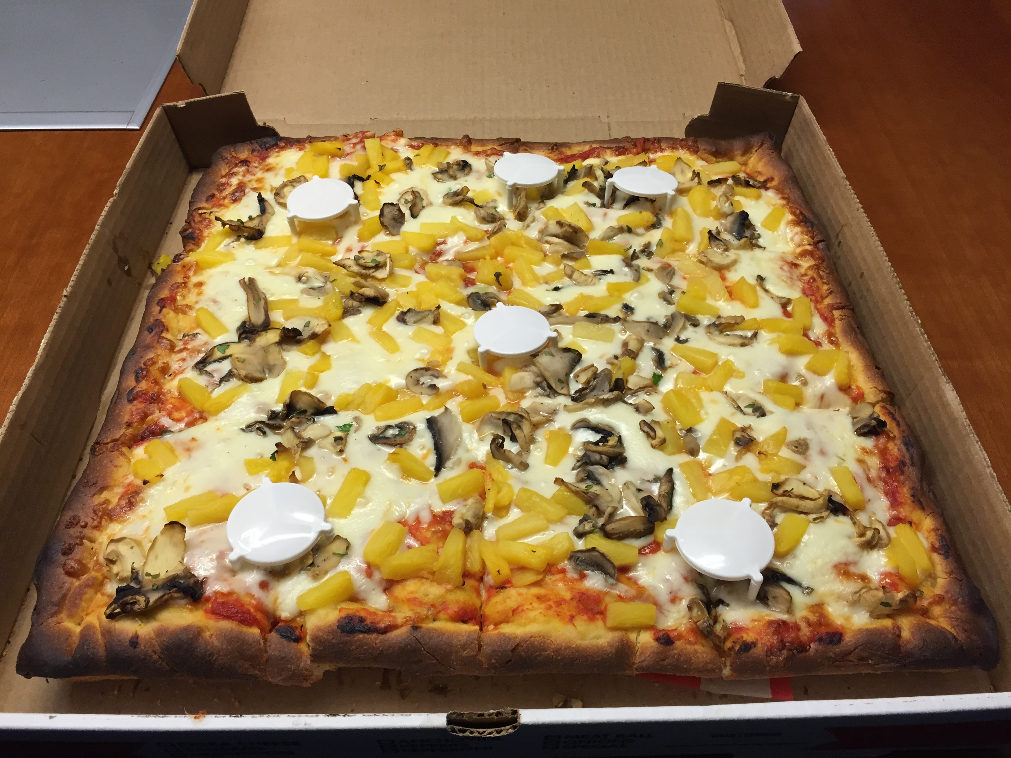 Image 20171113 13 56 02 Sicilian pizza with mushrooms and pineapple