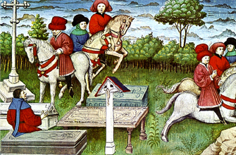 Guido Cavalcanti e la brigata godereccia, miniatura del XV secolo