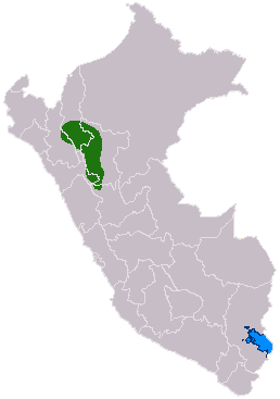 Map showing the extent of the Chachapoya culture