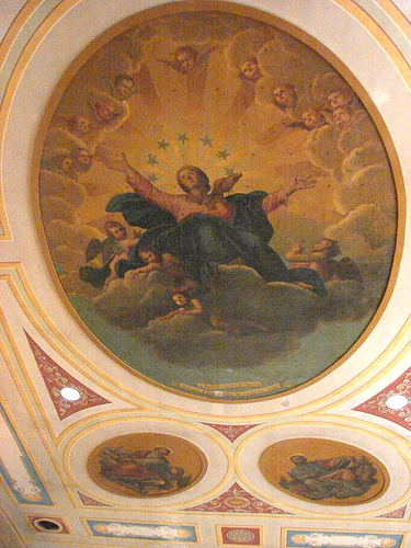 The Assumption of the Blessed Virgin is one of the many beautiful paintings that adorn the church.