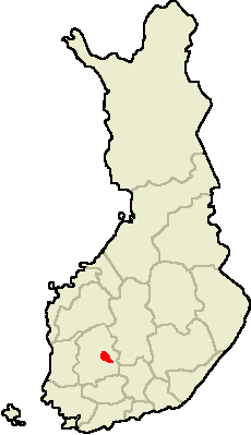 Location of Orivesi in Finland