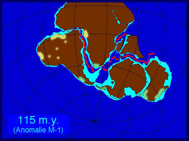 Gondwana Distribution with Onycophora Distribution Superimposed