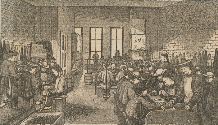 Chinese Cigar Manufactory in San Francisco b