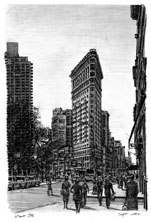 Flat Iron Building in New York by Stephen Wiltshire MBE
