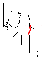 Location of the Pancake Range within Nevada