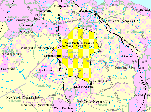 Image: Census Bureau map of Marlboro Township, New Jersey