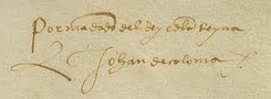 Signatura de Joan de Coloma