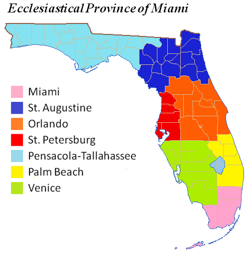 Ecclesiastical Province of Miami map