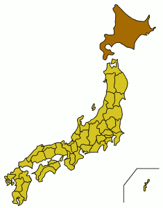 Japan hokkaido map small