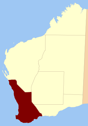 South west land division of Western Australia