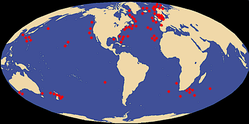 Architeuthis distribution