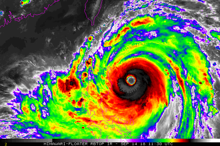 Mangkhut Landfall over Luzon 2018-09-14