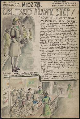 Molly Lamb enters the Army - page from Molly Lamb diary