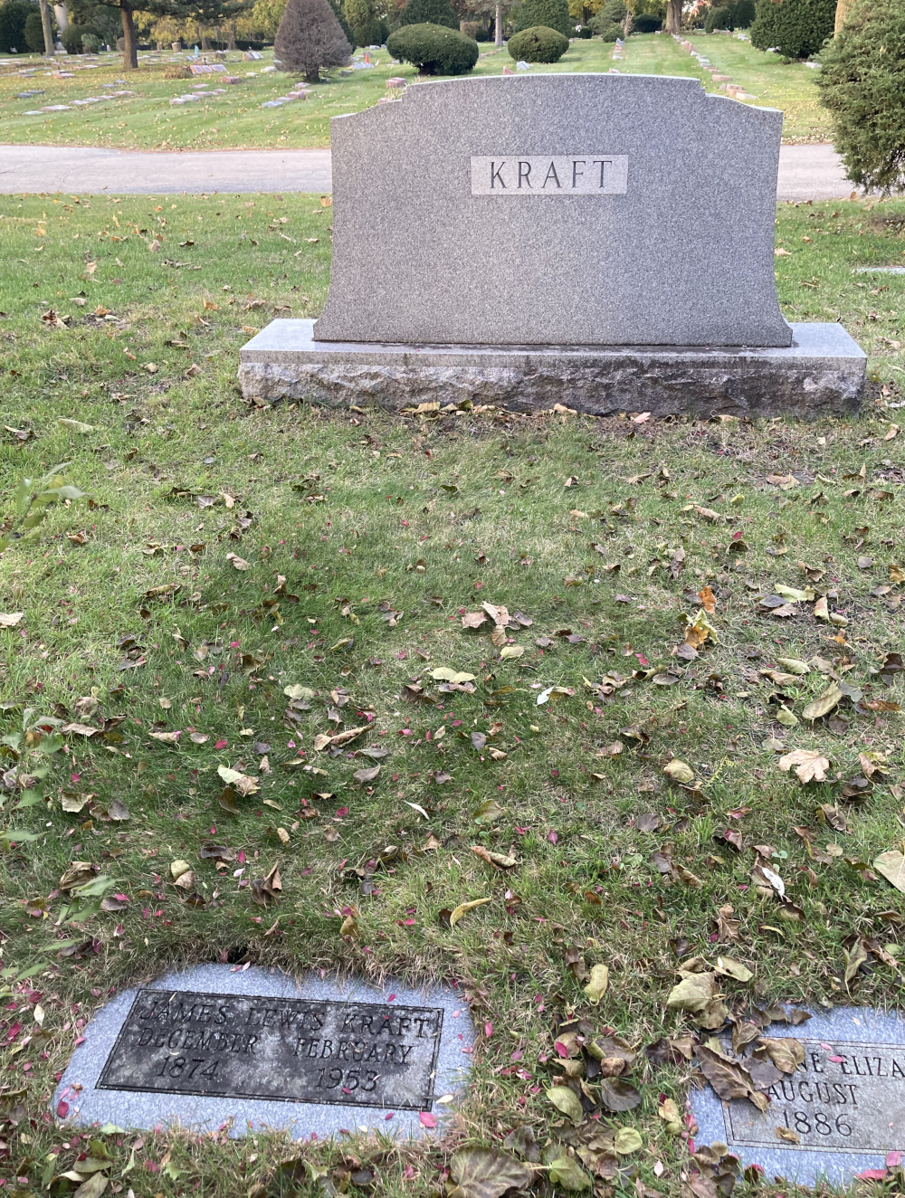 Image Grave of James Lewis Kraft (18741953) at Memorial Park Cemetery