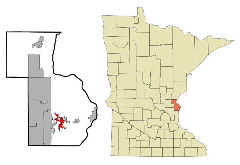 Location of Lindstrom within Chisago County 2023