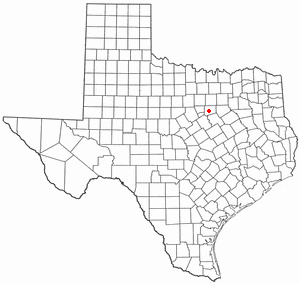 Location of Lake Pat Cleburne, Texas