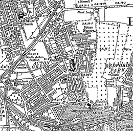 Acton Green OS map 1894